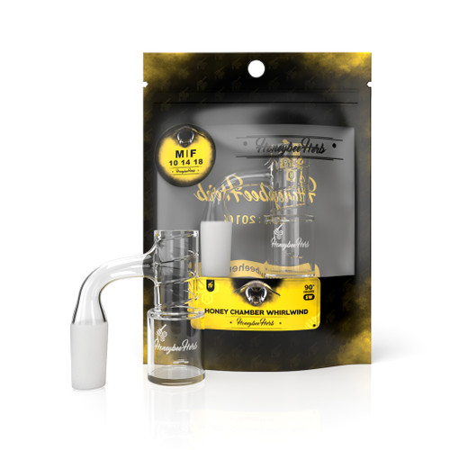 Wholesale Honey Chamber Whirlwind 90°-Degree Quartz Banger Black Packaging
